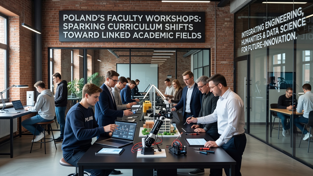 Group discussion during a Polish faculty workshop focused on linking humanities and technology curricula